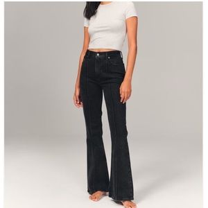 Abercrombie & Fitch Black High-Rise Flare Jeans